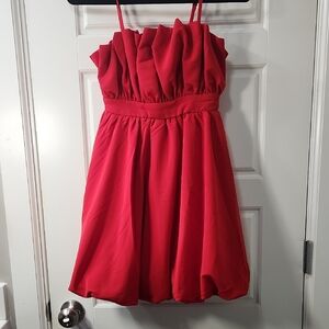 Thirty Thirty Strapless Red Dress - XS